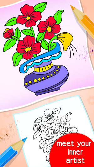 Coloring Book  - Animals,Princess,Fruits,Vehicles Screenshot 2