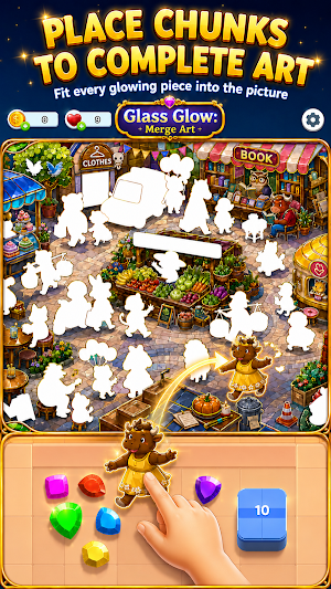 Glass Glow: Merge Art Screenshot 1
