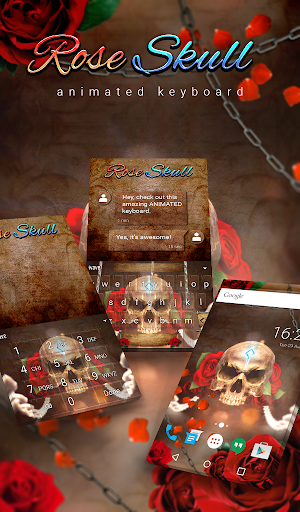 Rose Skull Animated Keyboard + Screenshot 0