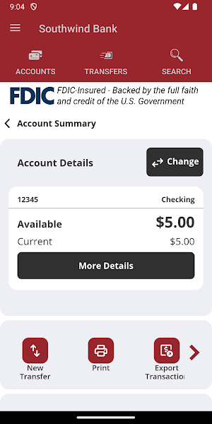 Southwind Bank Mobile App Screenshot 2