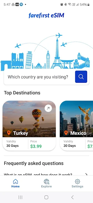 FareFirst eSIM - Travel SIM Screenshot 0