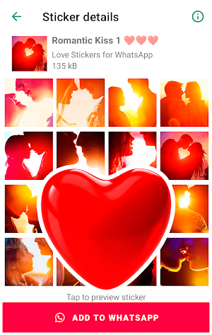 Romantic Stickers for WhatsApp Screenshot 2
