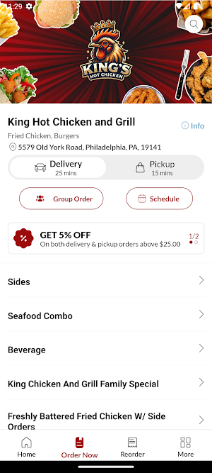 King Hot Chicken and Grill Screenshot 1