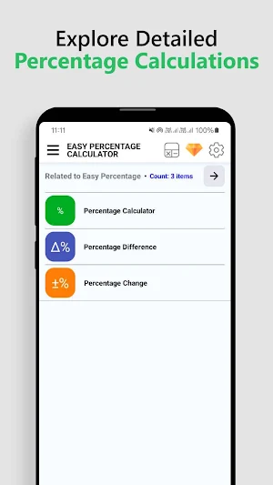 Easy Percentage Calculator Screenshot 0