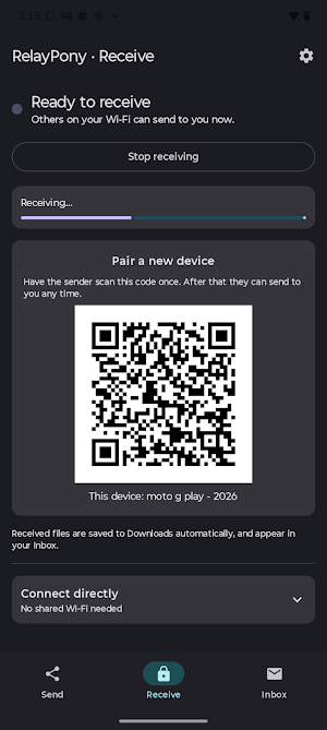RelayPony: File Transfer Screenshot 1
