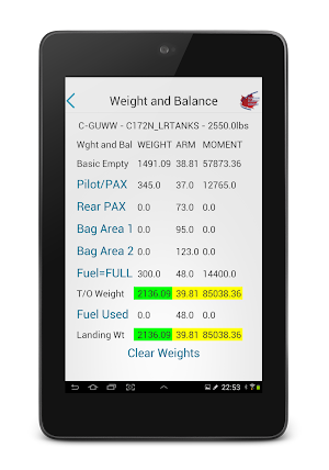 Durham Flight Centre W&B Screenshot 1