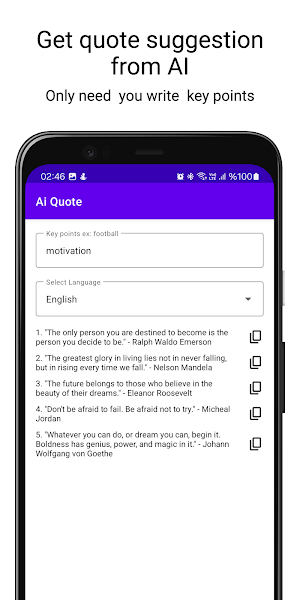 Quotely AI: Quote Creater Screenshot 2
