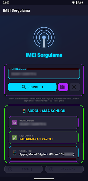 IMEI Sorgulama Screenshot 2