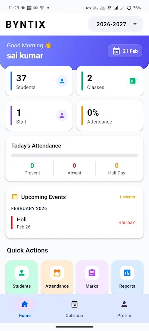 Byntix - School Management Screenshot 1