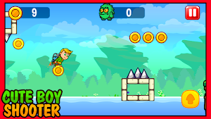 Cute Boy Shooter Running Shoes Screenshot 1