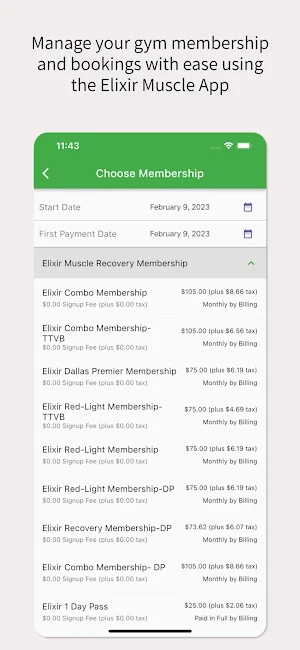 Elixir Muscle Recovery Member Screenshot 2