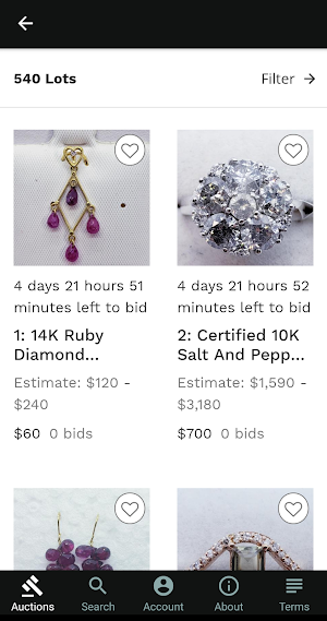 Affordable Creations Live Bidding Screenshot 2
