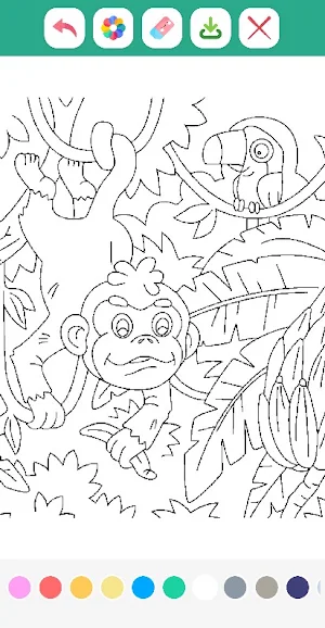 Cute Monkey Coloring Book Screenshot 3