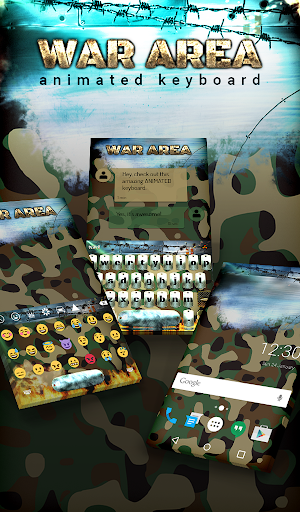 War Area Animated Keyboard + L Screenshot 0