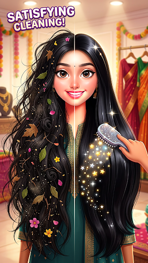 Indian Girl Hair Salon Screenshot 1