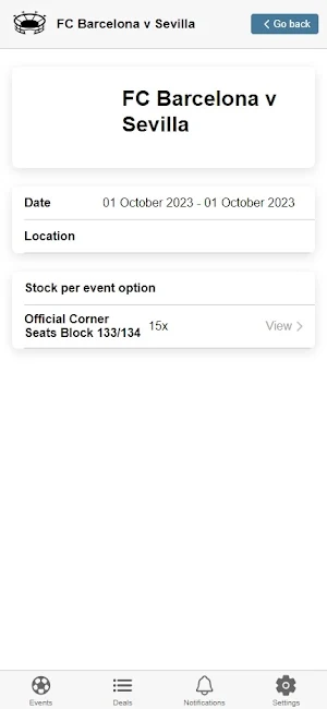 World Event Tickets Screenshot 2