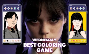 Wednesday Coloring Game Screenshot 2