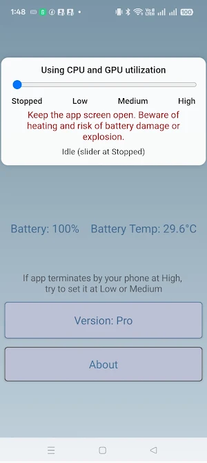 M.U. Battery Drainer Pro Screenshot 0