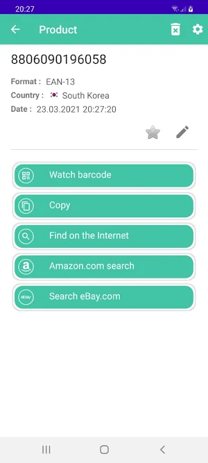Grand Barcode Scanner and Generator Screenshot 2