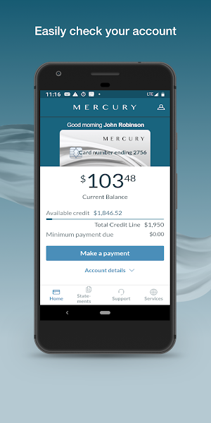 Mercury Mastercard Screenshot 0