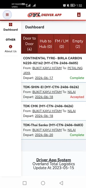 OTL Driver App Screenshot 2