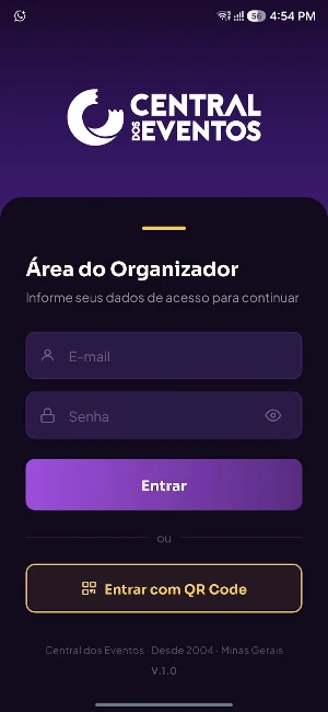 Central dos Eventos Validação Screenshot 0