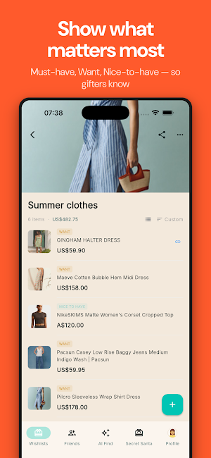 Wishlists & Gifts - WishOwl Screenshot 2