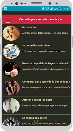 Conseils pour réussir dans la vie Screenshot 1