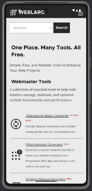 Weblaro Screenshot 0
