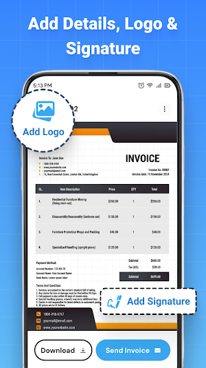 Receipt Maker : Invoice Maker Screenshot 1