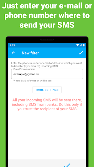 Automatically forward SMS to your PC/phone Screenshot 1