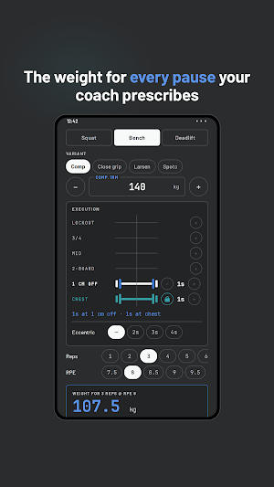RPE Calculator: Powerlifting Screenshot 1