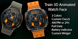 Train 3D Animated Watch Face Screenshot 2