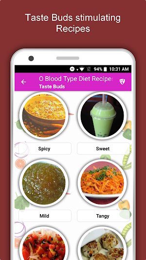 O Blood Type Recipes - Food Diet Plan, Health Tips Screenshot 3