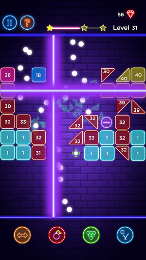 Brick Breaker - Neon Bricks Screenshot 3