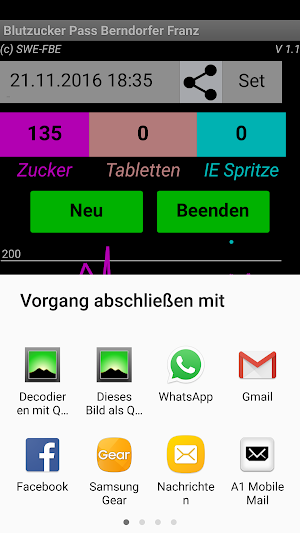 Blutzuckeraufzeichnungsapp Screenshot 3