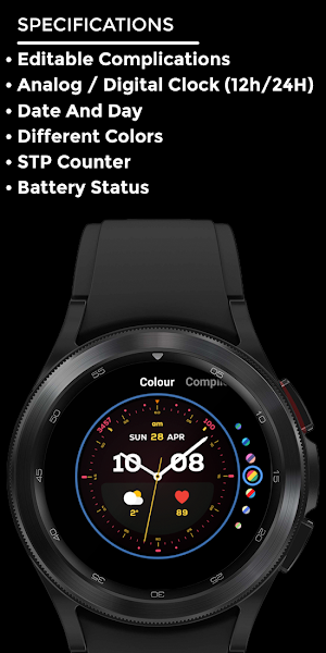 Night ver 04 - watch face Screenshot 3
