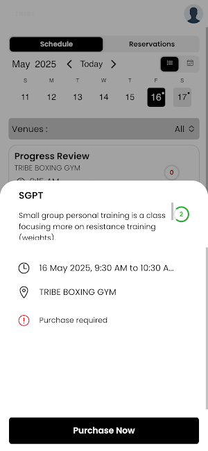 TRIBE Boxing & PT Screenshot 2