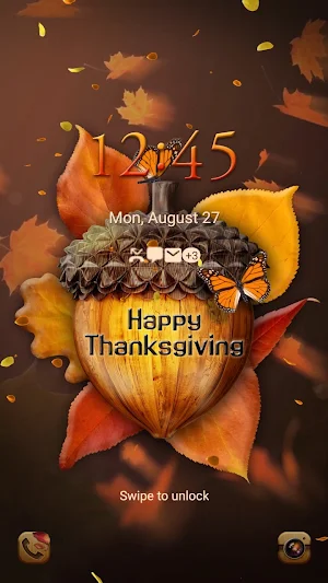 4K Wallpaper HD - Thanksgiving Acorn Screenshot 0