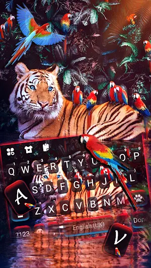 Tiger Wildlife Keyboard Background Screenshot 1