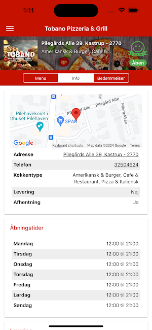 Tobano Pizzeria & Grill Screenshot 1