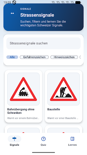 Verkehrsschilder Schweiz Screenshot 0