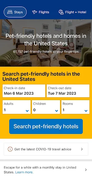 Pet Friendly Hotel Stays Screenshot 0