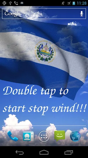 El Salvador Flag Live Wallpaper Screenshot 0