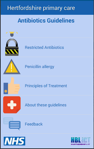 Antibiotics Herts&W Essex ICS Screenshot 0