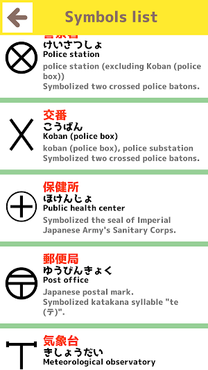 Japanese map symbols - Fun education series Screenshot 3
