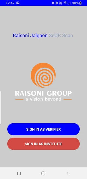 Raisoni Jalgaon SeQR Scan Screenshot 0