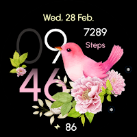Floral Pink Bird - ReS16