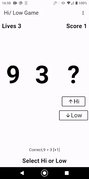 Hi-Low Screenshot 1