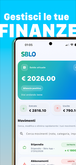 Sblo App - Gestione Spese Screenshot 0